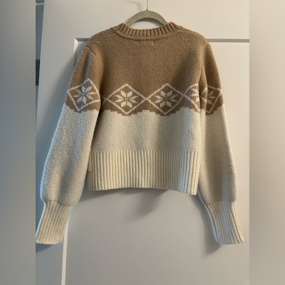 NWT Cupcakes & Cashmere Tan and Cream Sweater - Picture 6 of 7